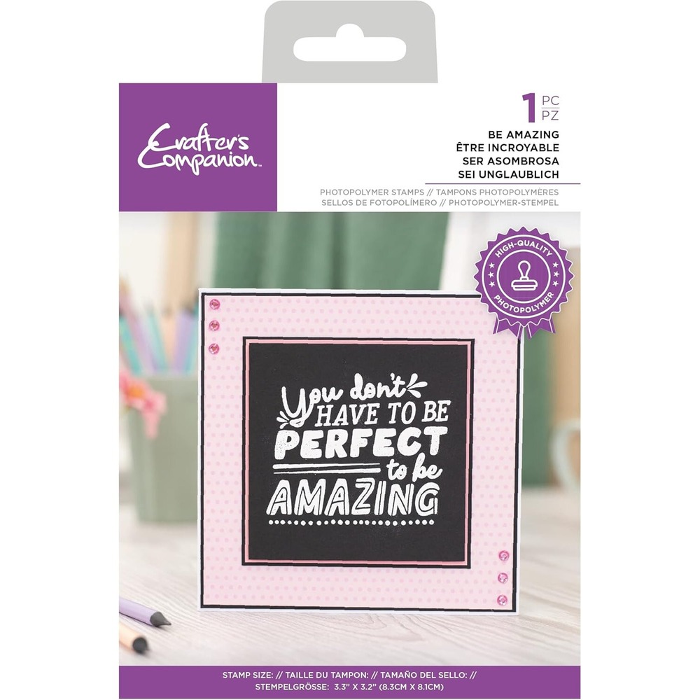Crafters Companion Make your Dreams Happen Photopolymer Stamp Chalkboard Design
